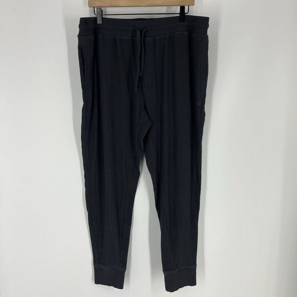 Tommy John Pants Size XL Mens Phantom Gray Brushed Rib Lounge Joggers Pull On - Picture 1 of 7